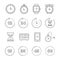 Set of timer icons. Vector illustration decorative design