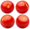 Set of tomato cherries isolated on a white background