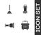 Set Toolbox, Rubber plunger, Pipe adapter and Water filter icon. Vector