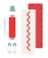 A set of tools for hand sewing and types of stitches on the fabric vector icon flat isolated.