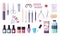 A set of tools for manicure. Collection of equipment: nail files, nippers, scissors. Caring for the health of hands and