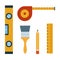 A set of tools for repair and construction flat isolated