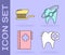 Set Tooth, Toothbrush with toothpaste, Clipboard with dental card and Tooth whitening concept icon. Vector