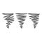 Set of Tornado, hurricane, twister. Vector logo icon template