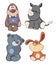 Set toys cartoon