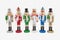 Set of traditional figurines christmas nutcrackers