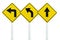 Set of traffic direction sign symbol isolated
