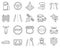 Set of Traffic line vector icons.