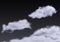 Set of Transparent Isolated Clouds. Vector Realistic Illustration of Cloudy Sky