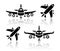 Set of transport icons - Plane