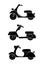 Set of transport icons - scooter and moped