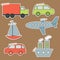 Set of transport stickers for babies