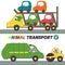 Set of transports with animals part 4