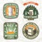 Set of travel inspirational quotes. Vector Concept for shirt or logo, print, stamp or tee. Design with retro camping tea