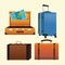 Set of travel luggages