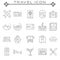 Set of Travel Related Vector Line Icons.