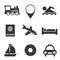 Set of traveling icons