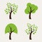 Set of tree icons