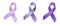 Set of tree ribbon awareness purple, lavender, periwinkle blue. Esophageal, Gastric, Stomach, General cancer, Alzheimer