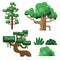 A set of trees vector illustration