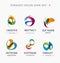 Set of trendy abstract, vibrant and colorful icons