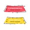 Set of trendy flat geometric vector banners. Flat linear promotion ribbon banner, scroll, price tag, sticker, badge, poster.