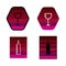 Set of trendy logos for restaurant, club, wine shop. Vector beverage emblem
