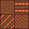 Set of tribal african seamless patterns