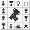 Set of trophy and award icons