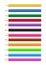 Set of twelve colored pencils red yellow blue green black purple orange blue. White background. Vector.