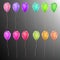 Set of Twelve colorful balloons. EPS 10
