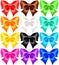 Set of twelve festive bows