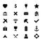 Set of twenty black and white simple icons
