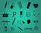 Set of twenty medical and health care simple icons