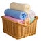 Set of twisted colored terry towels