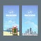 Set of two bright summer vacation backgrounds