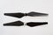 set of two carbon fiber self-tightening propellers for a quadcopter drone on white .background