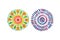 Set of two different colored mandalas