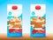 Set of two milk tetra packs with different tastes.