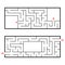 A set of two rectangular labyrinths. An interesting and useful game for preschoolers. Easy puzzle. Simple flat vector illustration