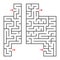 A set of two rectangular mazes with an entrance and an exit. Simple flat vector illustration isolated on white background. With a