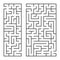A set of two rectangular mazes with an entrance and an exit. Simple flat vector illustration isolated on white background
