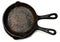 Set of Two Rusty Cast Iron Skillets