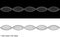 A set of two variants of the DNA molecule, outline. Black and white variety. Simple drawing, icon.