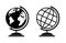 Set of two vector earth globe illustration