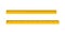 A set of two yellow rulers measuring in centimeters and inches