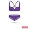 Set of underwear for women color flat icon for web and mobile design