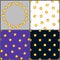 Set of Universal Different Seamless Patterns and Circle Frame of