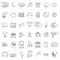 Set of universal modern thin line icons for web and mobile.