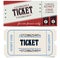 Set of universal tickets, black